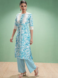 Vishudh Women Floral Printed Regular Kurta with Palazzos & With Dupatta
