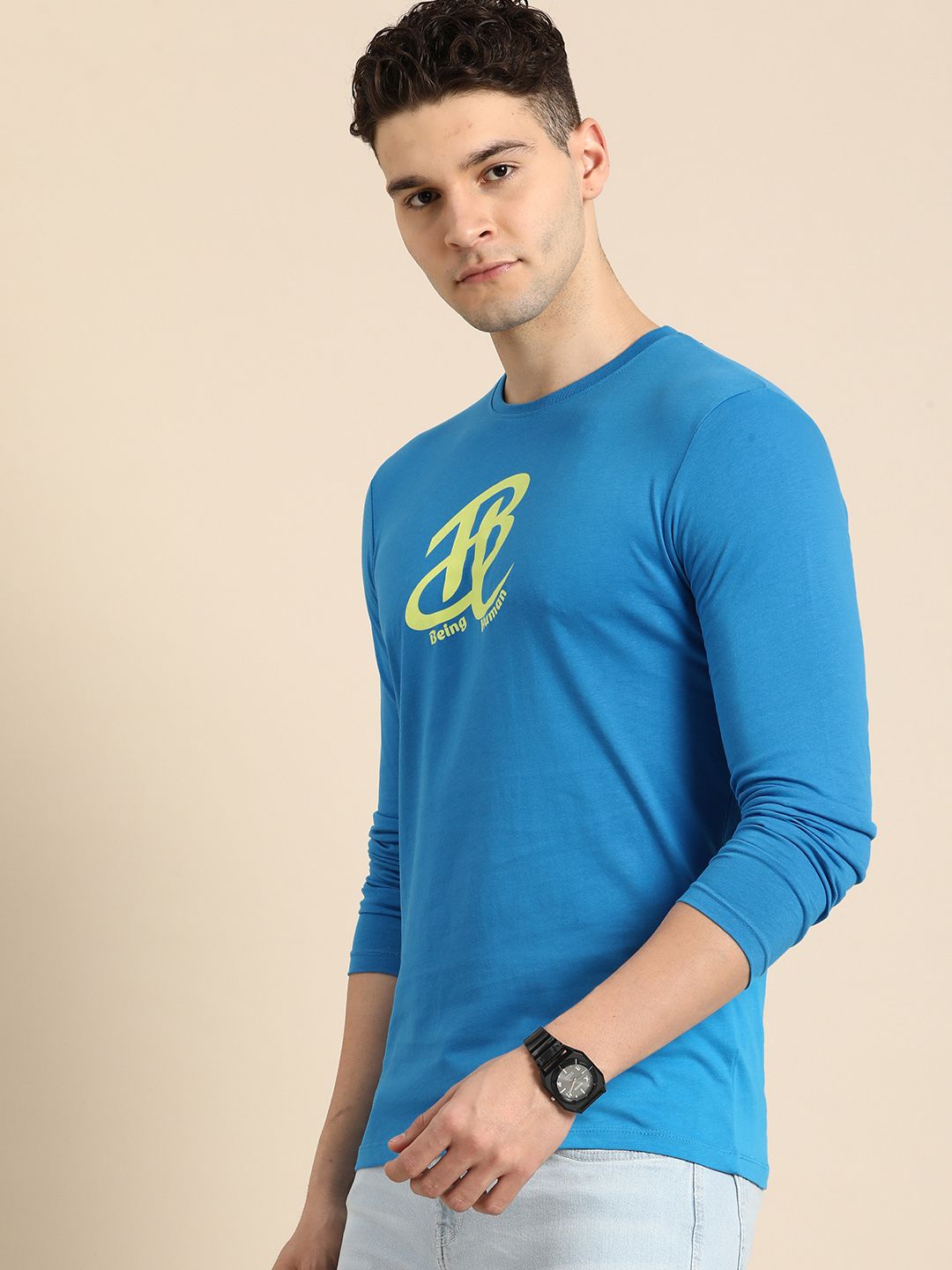 Being Human Brand Logo Printed Pure Cotton T-shirt