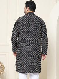 SOJANYA PLUS Geometric Printed Mandarin Collar Regular Straight Kurta