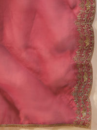 Indo Era Ethnic Motifs Embroidered Thread Work Liva Straight Kurta With Trousers & Dupatta