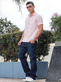 Thomas Scott Men Classic Slim Fit Seersucker Casual Shirt