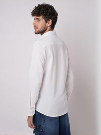 VASTRADO Classic Cloud Grain Textured Slim Fit Cotton Casual Shirt