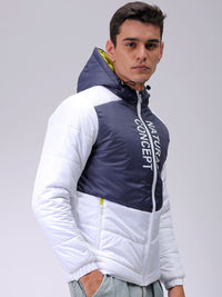 The Indian Garage Co Men Hooded Colourblocked Puffer Jacket