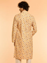 Diwas by Manyavar Men Ethnic Motifs Printed Mandarin Collar Kurta