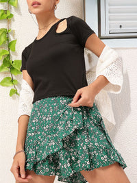 DressBerry Classy Cutout Basic Bee Top