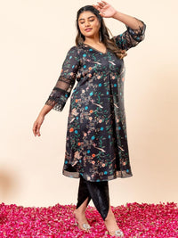 Mamicha Printed V-Neck Kurta Set