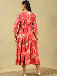 Mamicha Print A-Line Midi Dress