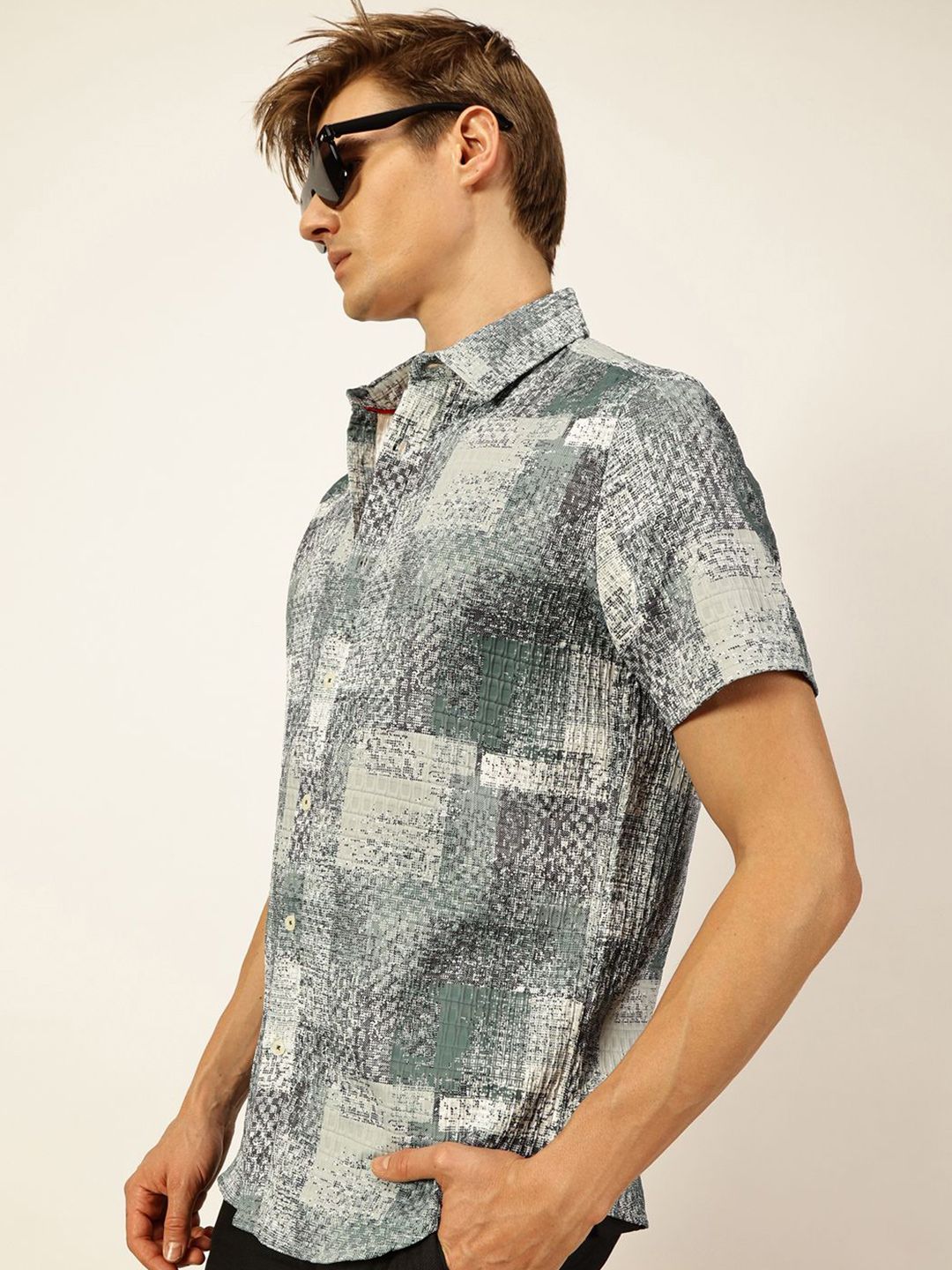 Thomas Scott Men Premium Slim Fit Opaque Printed Casual Shirt