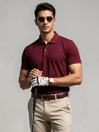 ADRO Men Maroon Cotton Tshirts