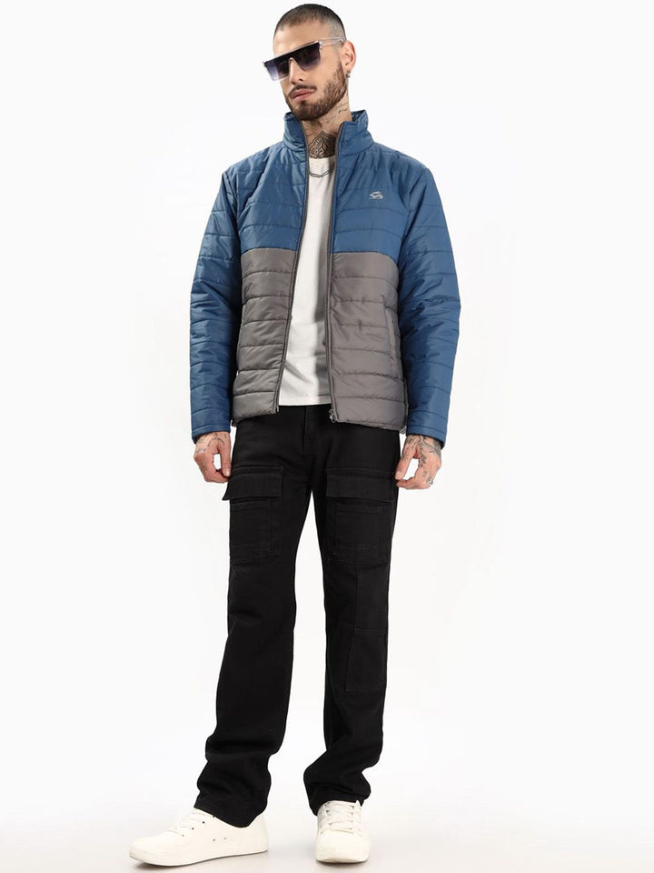 ADRO Men Colourblocked Windcheater Bomber Jacket