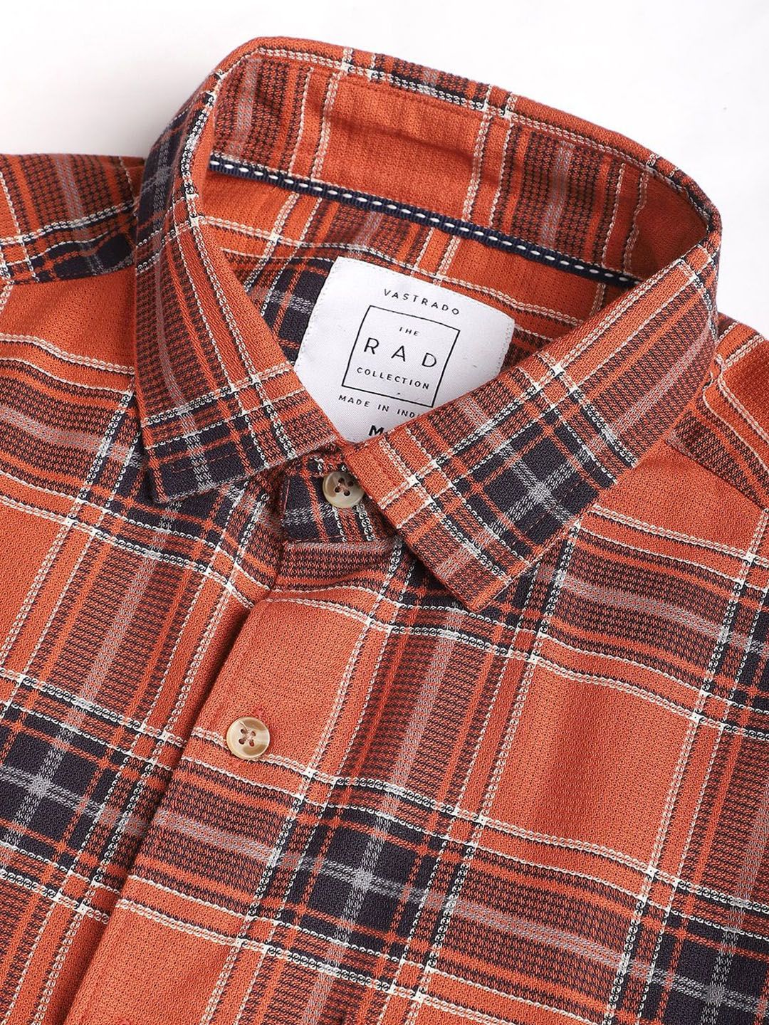 VASTRADO Men Classic Slim Fit Checked Casual Shirt