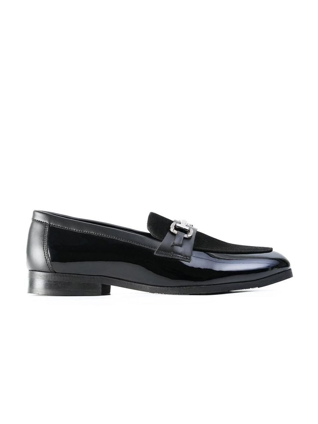 MONKSTORY Black Tux Bit Loafers
