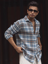 Powerlook Men Tartan Checks Opaque Checked Casual Shirt