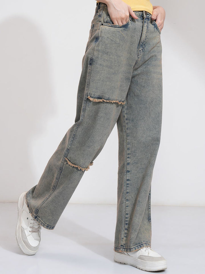 Street By Tokyo Talkies Women Flared High-Rise Stretchable Jeans