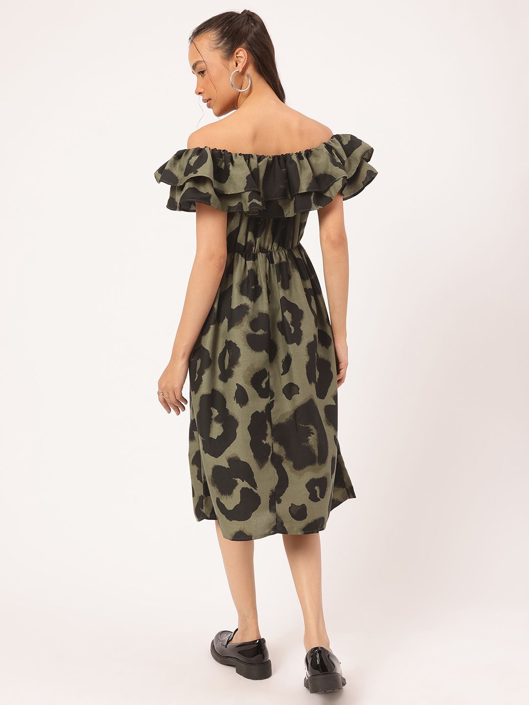 DressBerry Artsy Gal Off-Shoulder Layered Sheath Dress