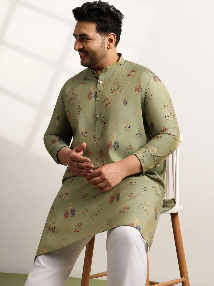 SOJANYA PLUS Men Ethnic Motifs Printed Regular Kurta with Pyjamas
