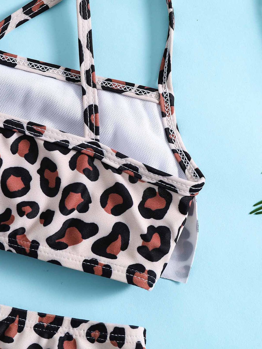 YK Girls Animal Printed Top & Shorts Swim Set