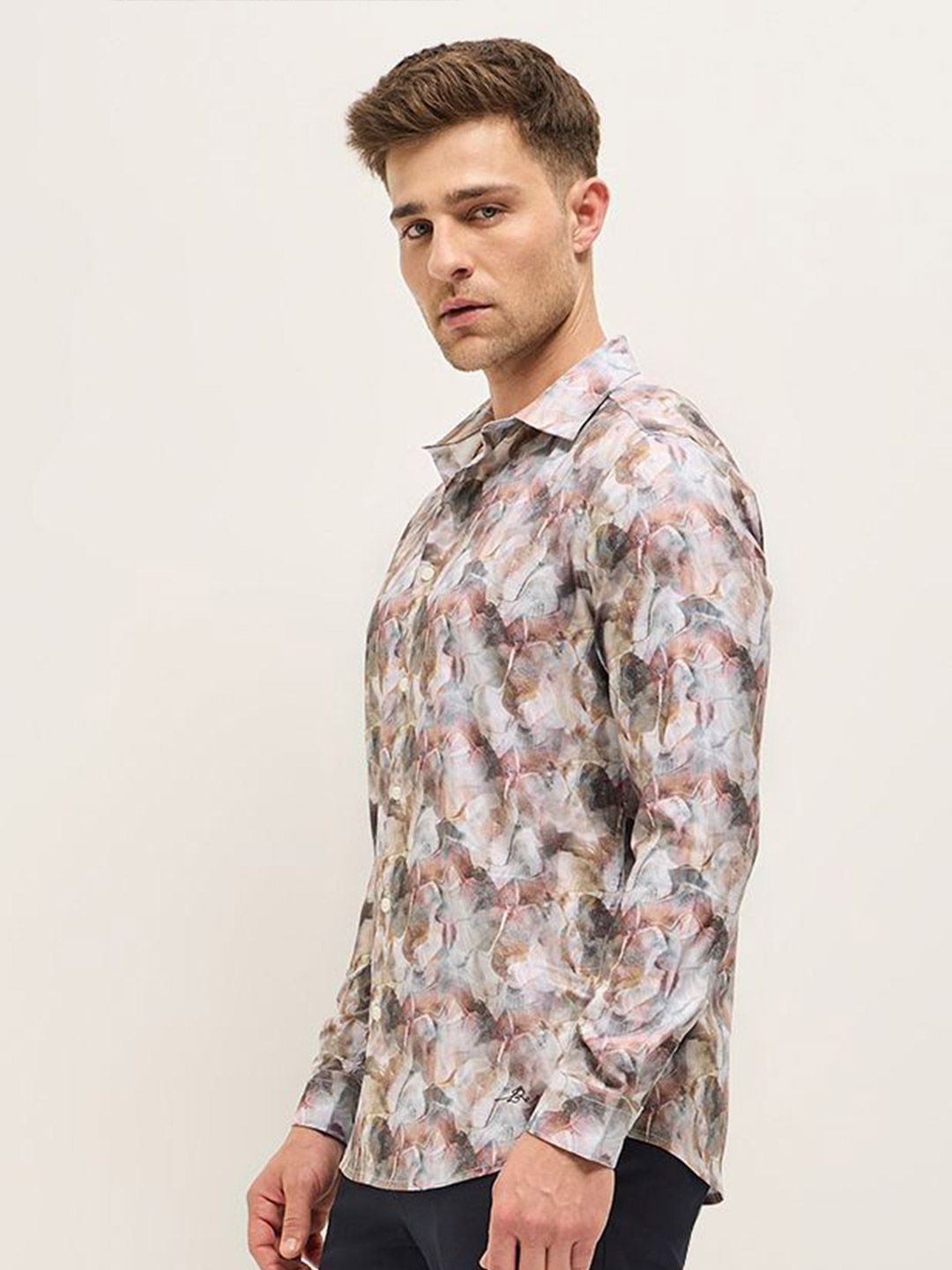 THE BEAR HOUSE Men Tailored Fit Opaque Printed Formal Shirt