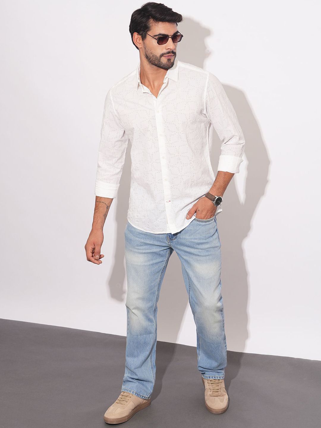 Being Human Men Classic Opaque Printed Casual Shirt
