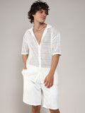 Campus Sutra Oversized Cotton Shirt & Shorts Co-Ords