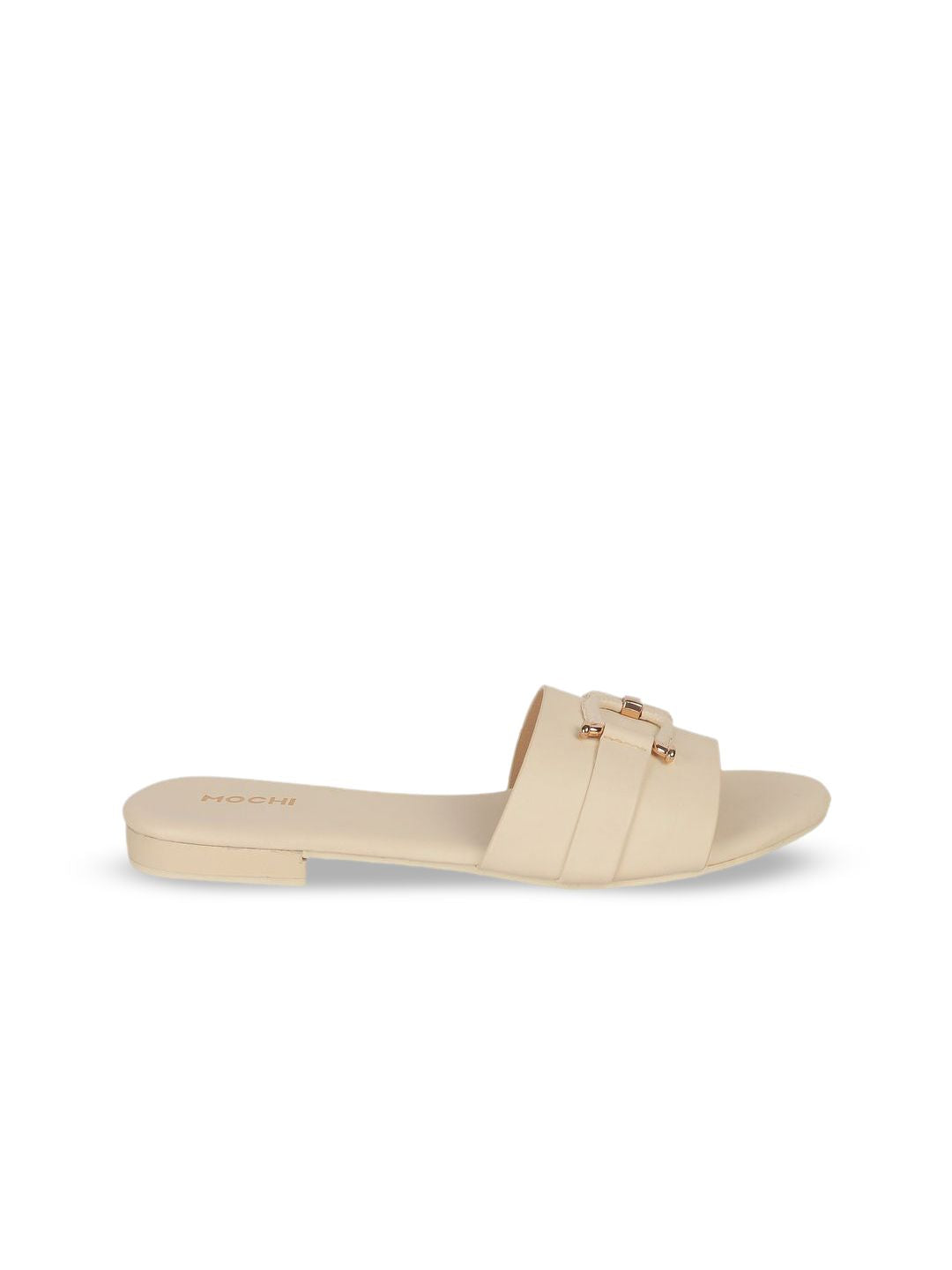 Mochi Women Open Toe Flats with Buckles