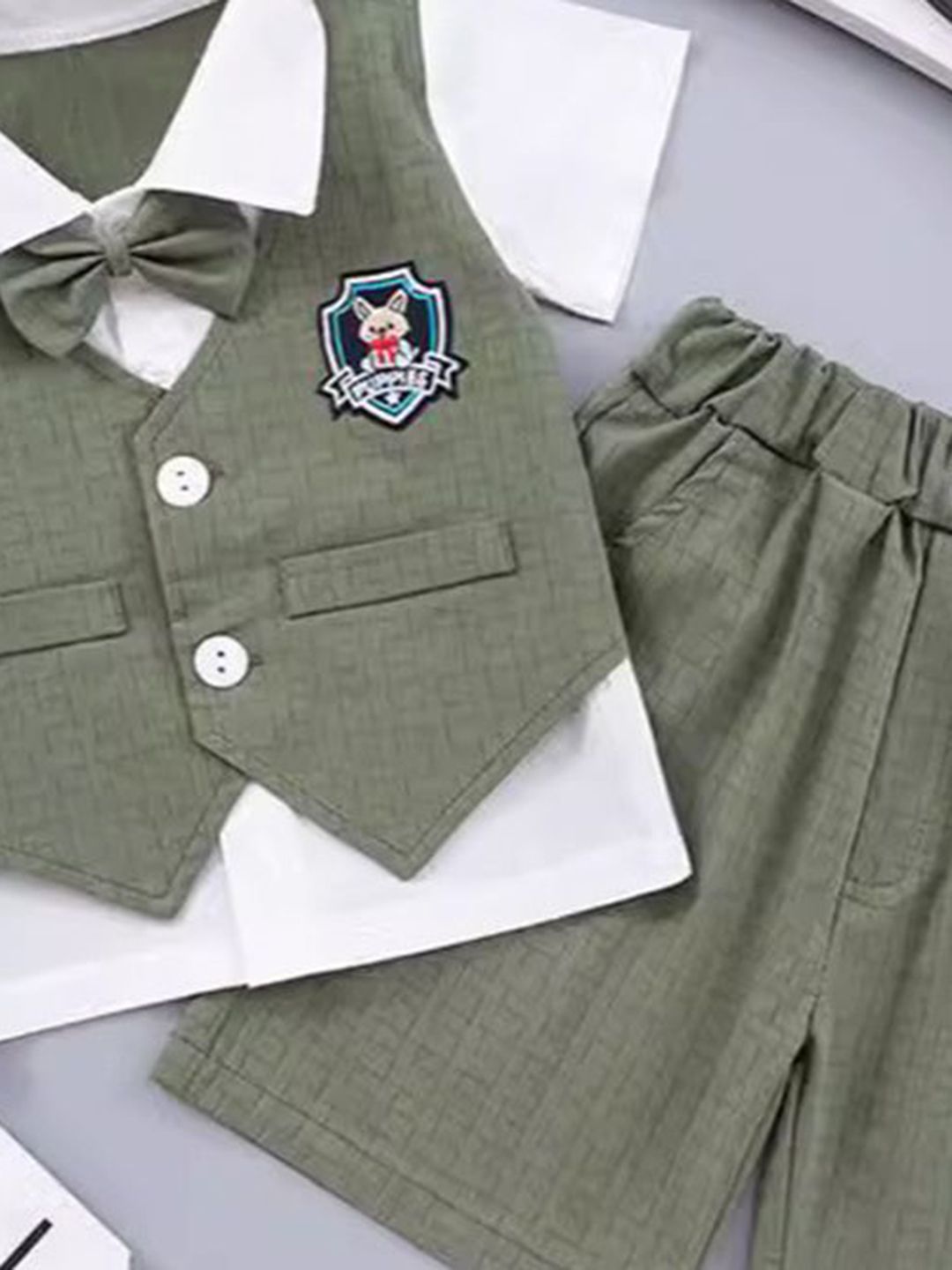 YK Boys Single Breasted 4-Piece Suit