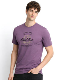 ADRO Men Brand Logo Printed T-shirt