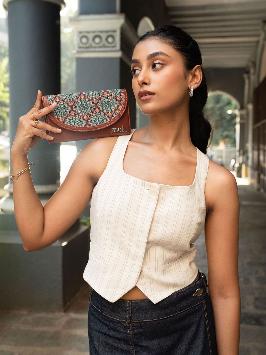 ZOUK Women Ethnic Motifs Printed Kolkata Nouveau Kyra Flap Wallet