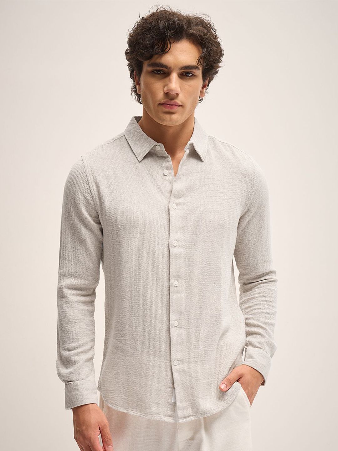 THE BEAR HOUSE Men Slim Fit Opaque Casual Shirt
