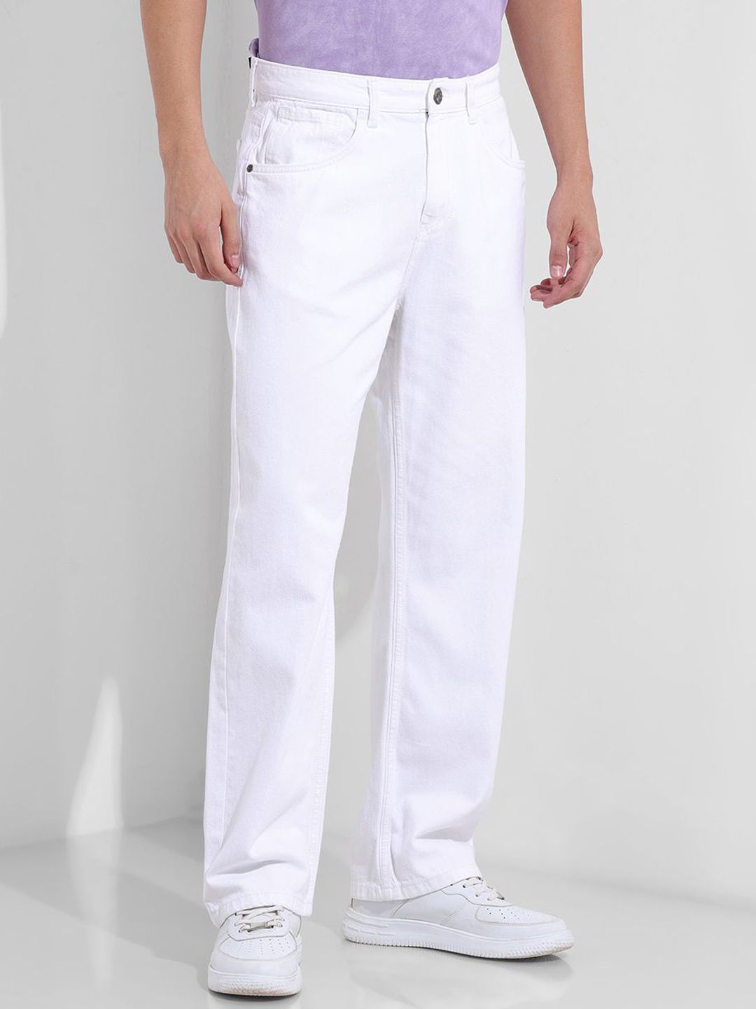 The Indian Garage Co Men Relaxed Fit Mid-Rise Cotton Jeans