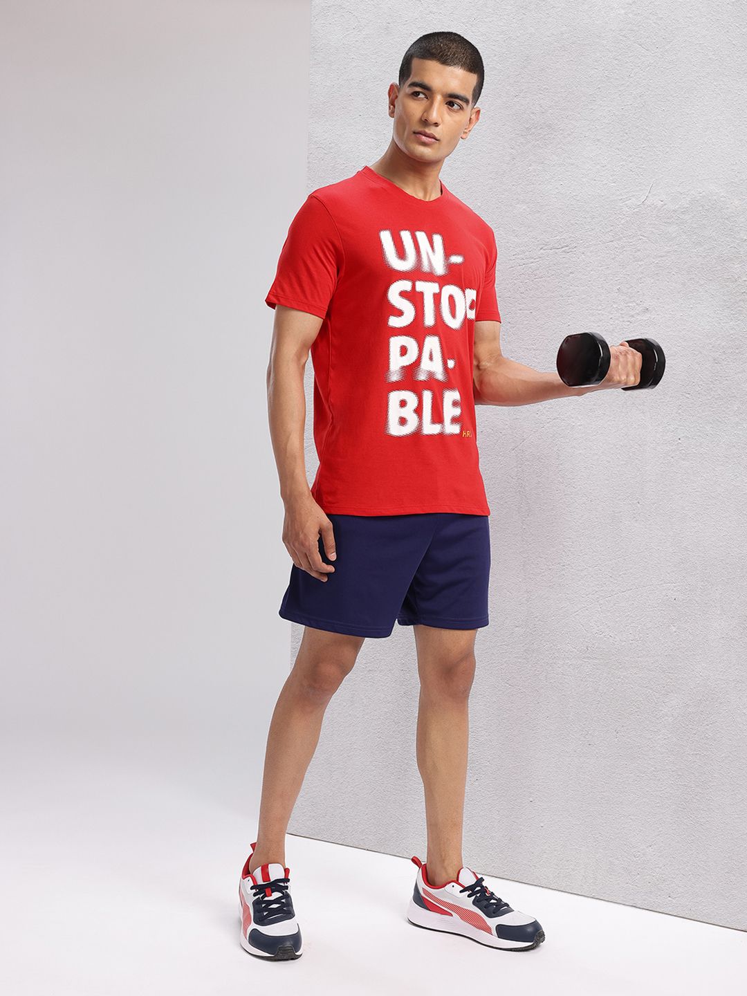 HRX by Hrithik Roshan Typography Print Training  T-shirt