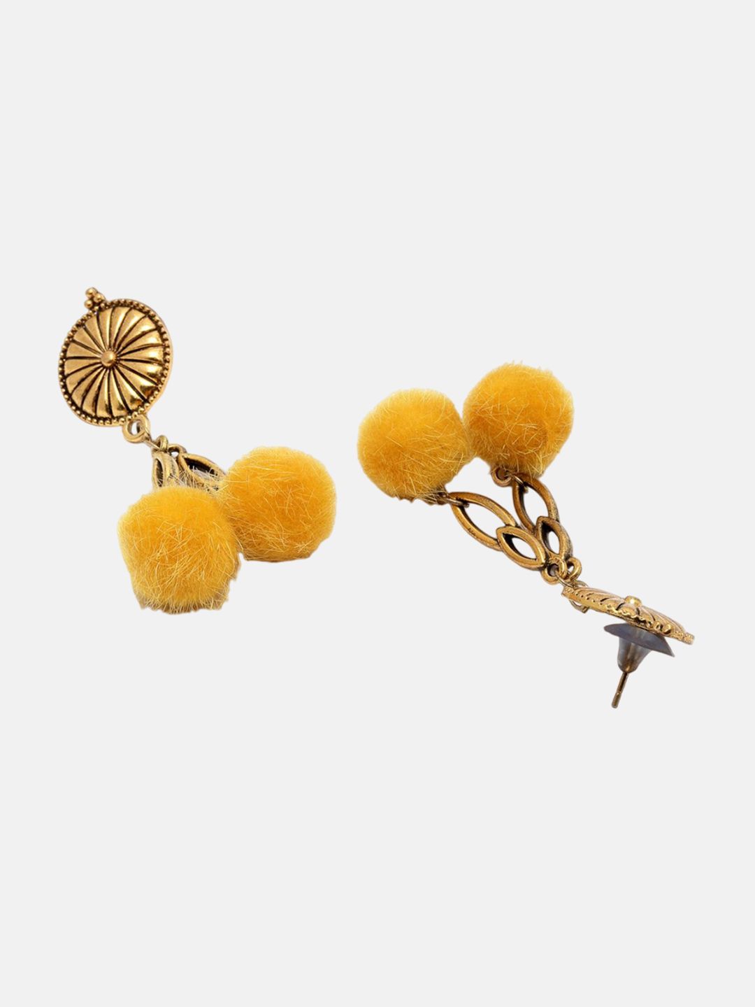 Anting-anting Jatuh Kontemporari Anouk Kuning Bersalut Emas