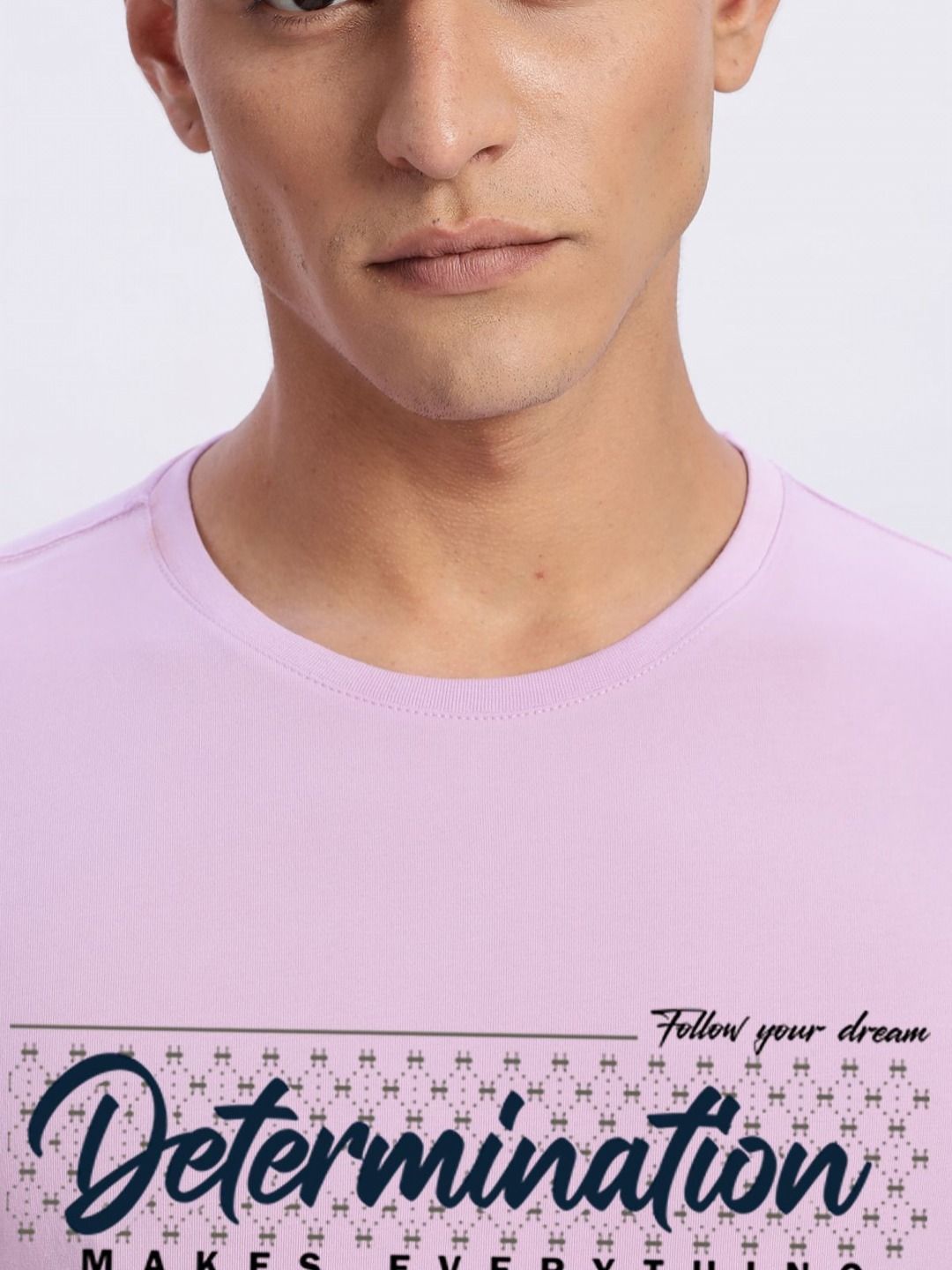ADRO Men Typography Printed Round Neck Cotton T-shirt