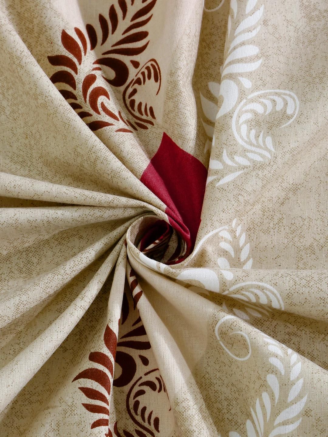 KLOTTHE Beige Cotton Geometric 400 TC Cadar Bujang