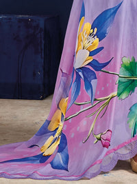 Indo Era Women Floral Embroidered Regular Thread Work Kurta with Trousers & With Dupatta