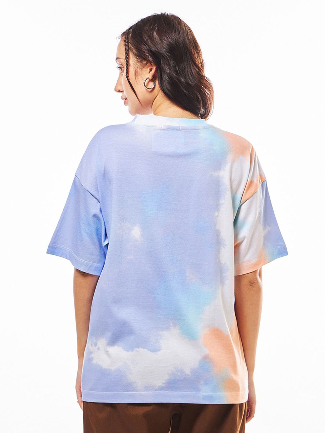 Bewakoof Graphic Printed Round Neck Pure Cotton Oversized T-shirt