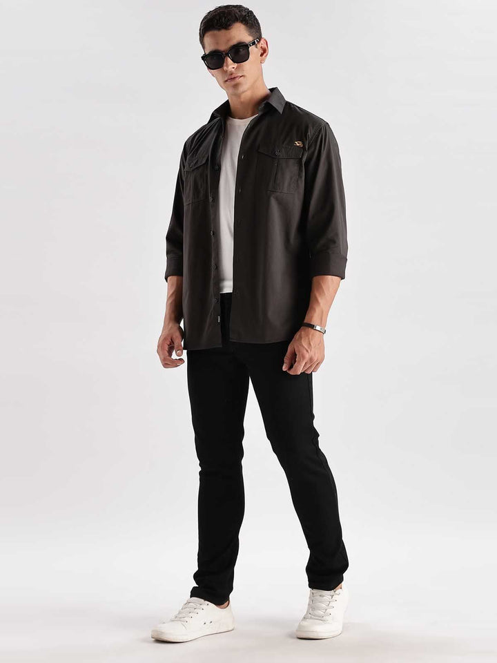 ADRO Men Cotton Cargo Shirt