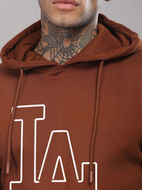 ADRO Men Graphic Printed Hood Cotton Pullover Sweatshirt
