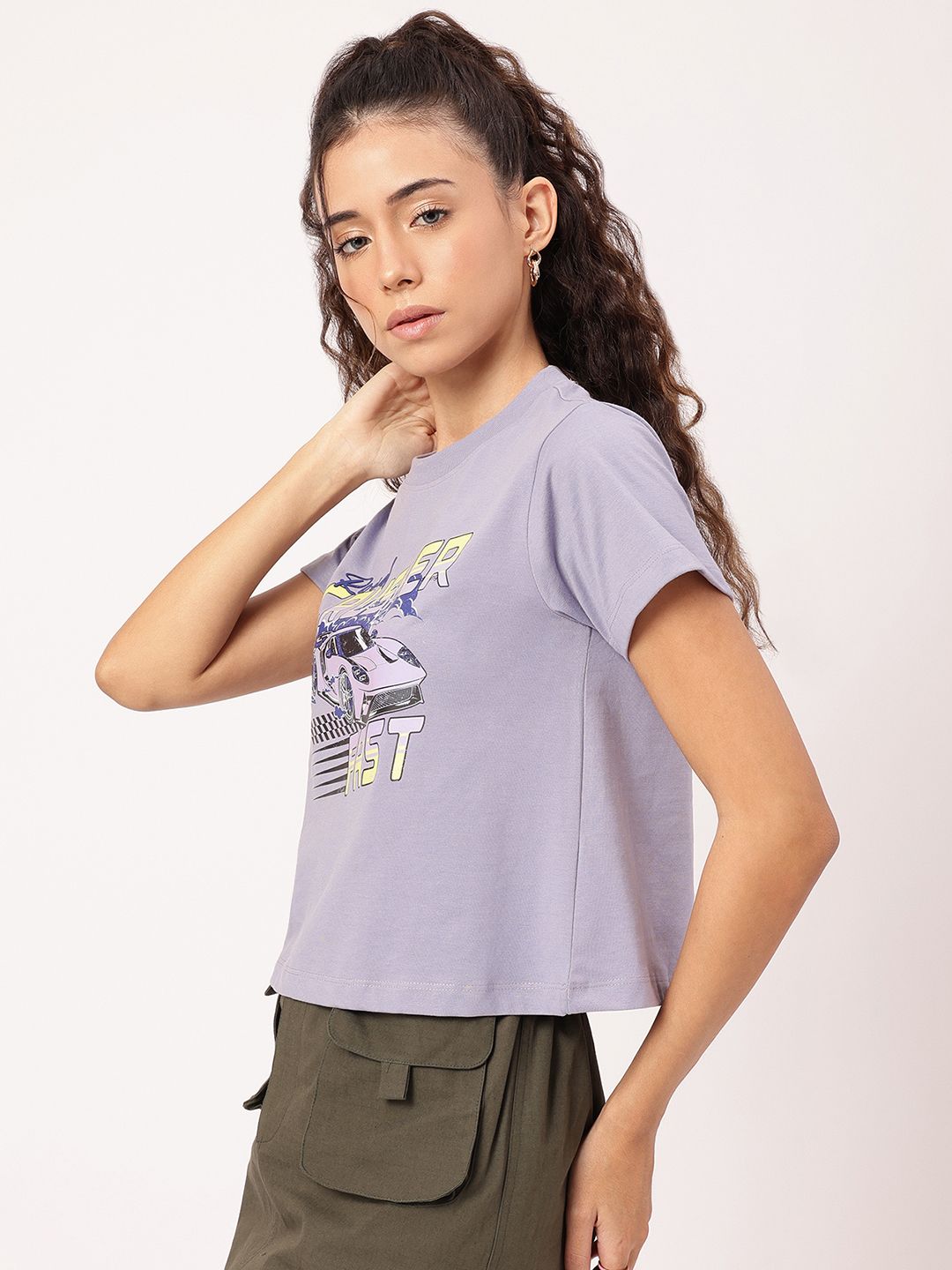 DressBerry Pit Stop Prints Boxy Tee