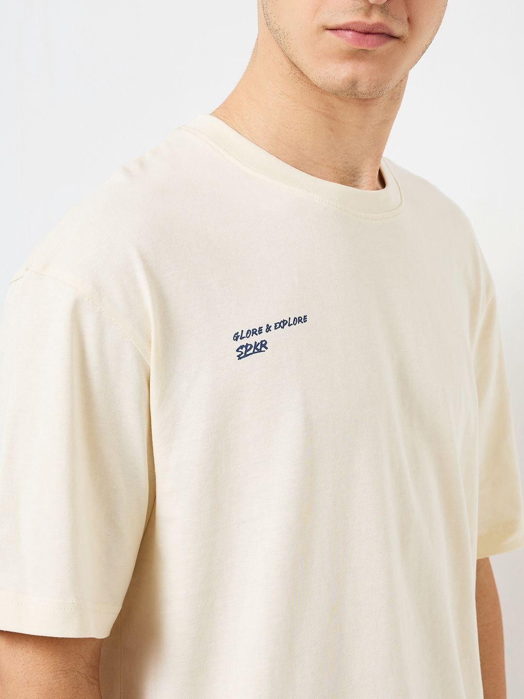 SPYKAR Men Typography Printed Round Neck Cotton Relaxed Fit T-shirt