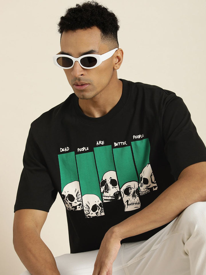 Difference of Opinion Men Graphic Printed Oversized T-shirt