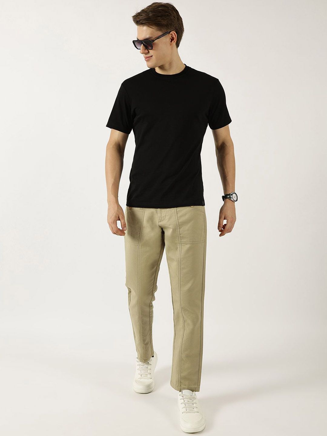 Thomas Scott Men Smart Easy Wash Cargos Trousers