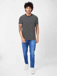 SPYKAR Striped Slim Fit Cotton T-shirt