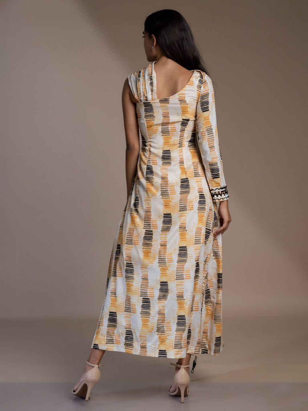 Mamicha Women One Shoulder A-Line Midi Dress