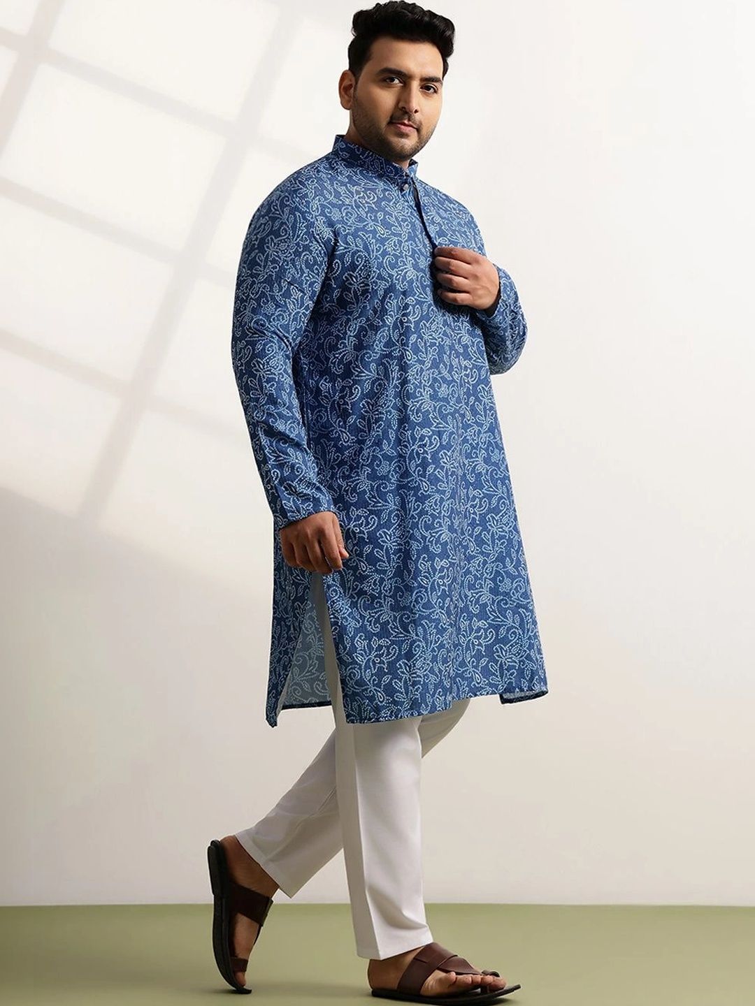 SOJANYA PLUS Men Ethnic Motifs Printed Indie Prints Kurta