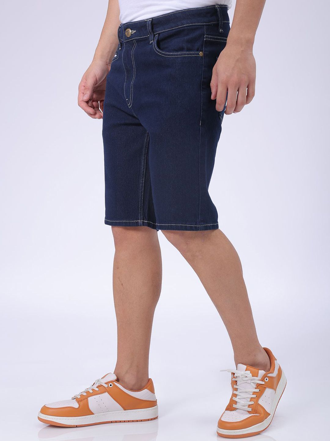 The Indian Garage Co Men Slim Fit Denim Shorts