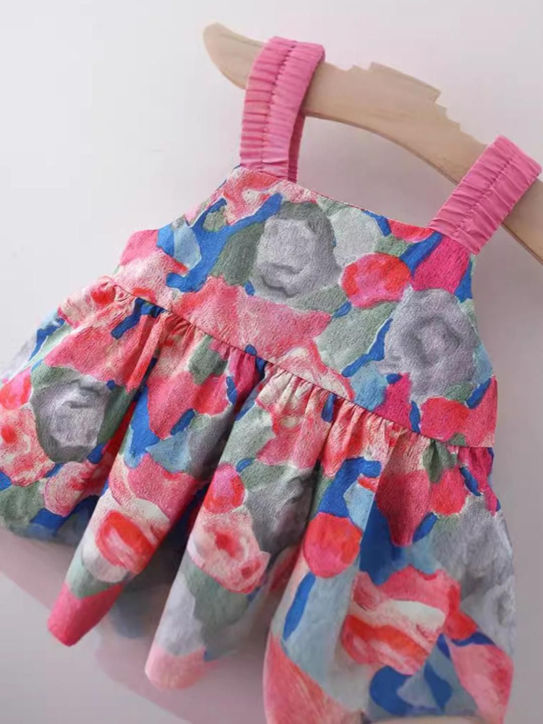 YK Floral Print Fit & Flare Dress