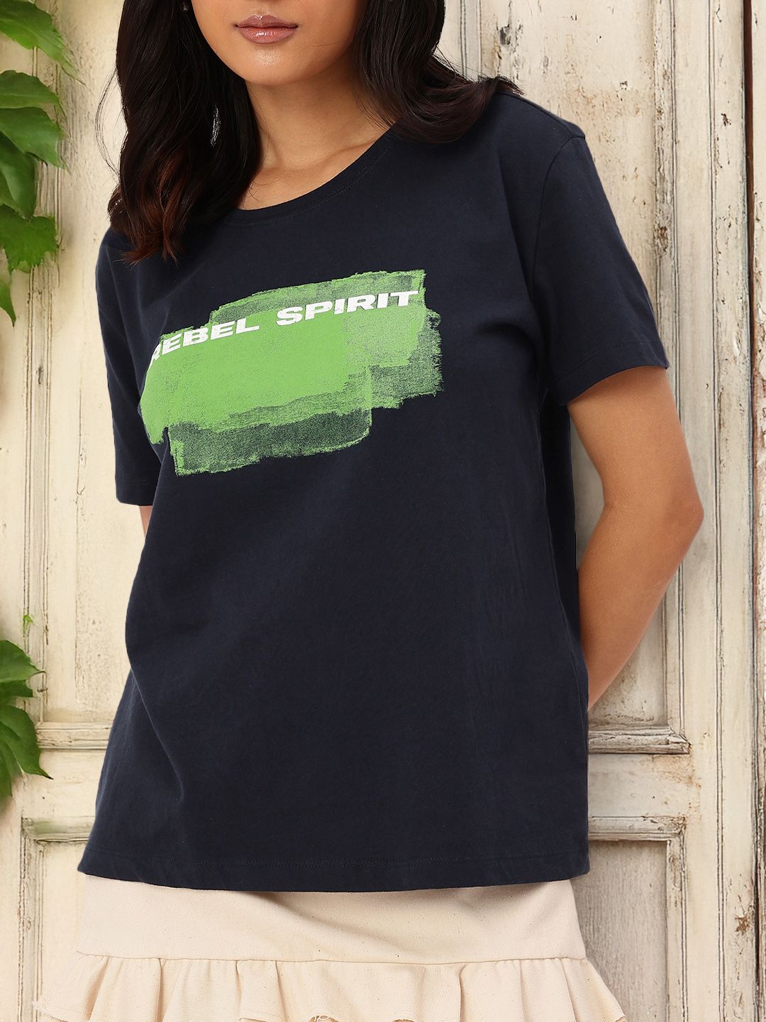 DressBerry Printed Relaxed Fit T-shirt