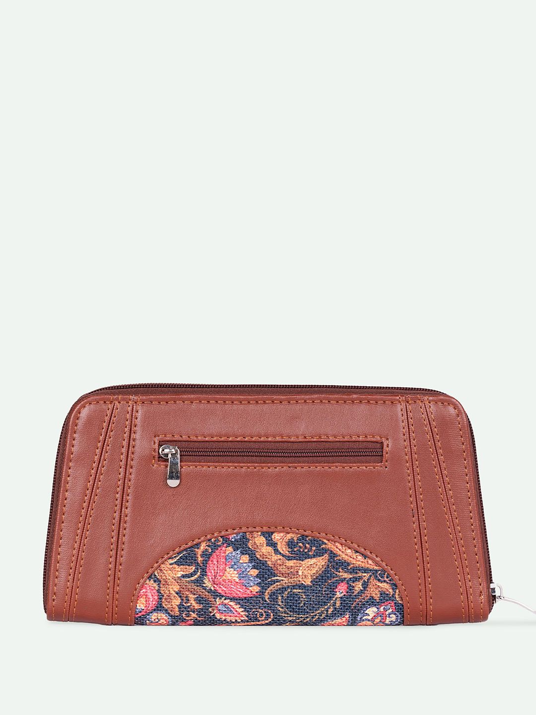 ZOUK Women Printed Leather Arika Zipper Wallet