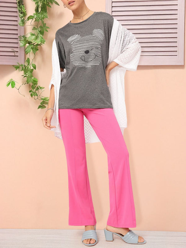 DressBerry Teddy Treasure Printed Relaxed Fit T-shirt